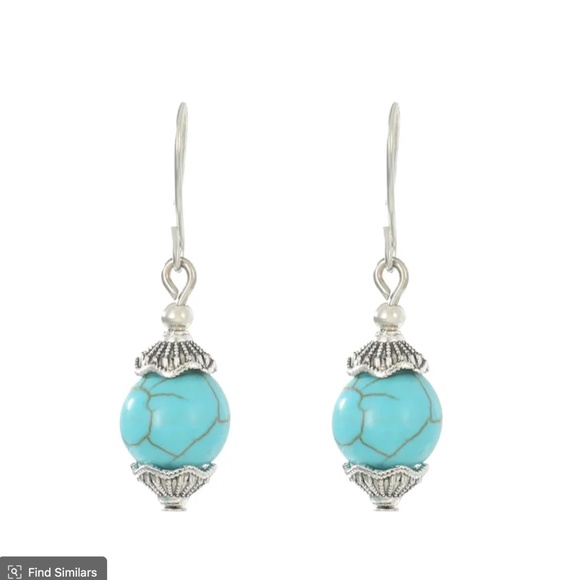 Vitalfinds Jewelry - Turquoise Look Earrings